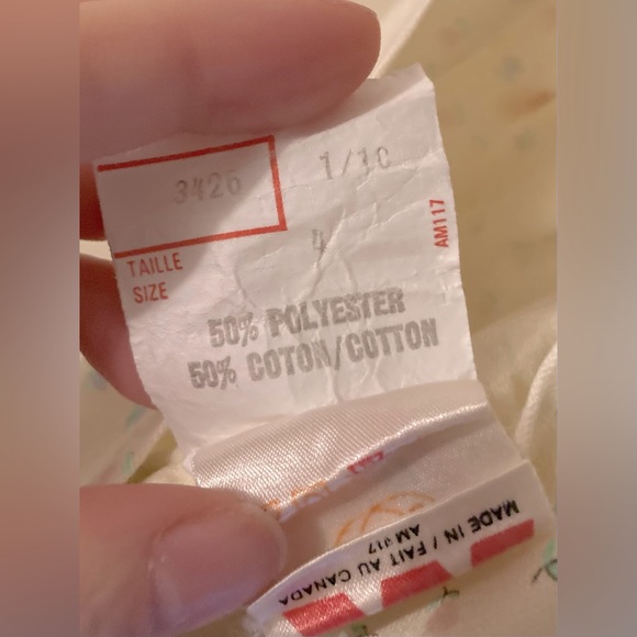 Majdell • Vintage 90s Toddler Girl’s Spring Tulip Pattern Overall Dress Size 4 - Picture 6 of 8